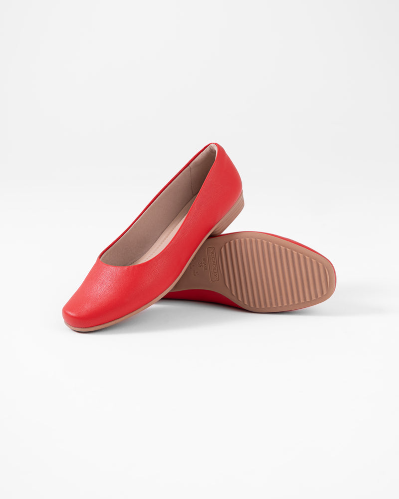Piccadilly Chic Flat - Red (Ref 250166-140) Brazilian Shoes NZ Piccadilly Chic Flat - Red (Ref 250166-140) Brazilian Shoes NZ