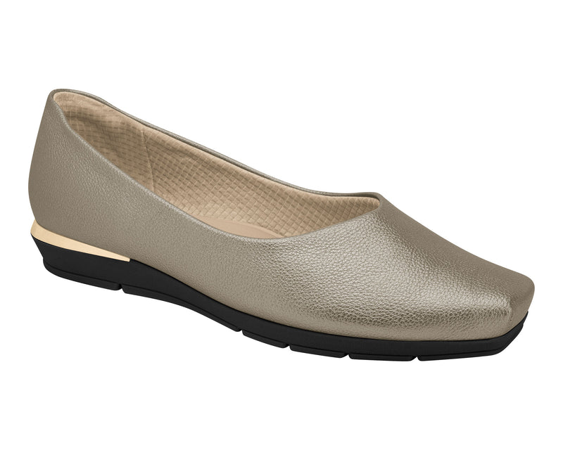 Piccadilly Ref: 147191-2 Health-Optimizing Flat Shoe with PICCADILLY MAXITHERAPY – ANVISA Certified in Metallic