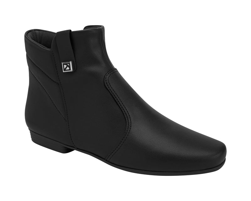 Experience the luxurious comfort and style of the 250231-06 Piccadilly Low Heel Ankle Boot in Soft Black