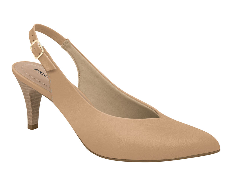 Piccadilly Reference: 745080 - Nude Sling-Back Mid Heel Shoe for Business or Special Occasions.