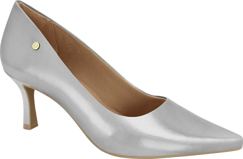 Ramarim 1885202 Women Fashion Comfortable Business Shoe Mid Heel in Metallic Silver