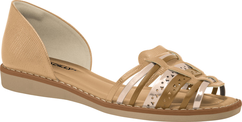 Piccadilly 406054 Women Flat Sandal in Nude