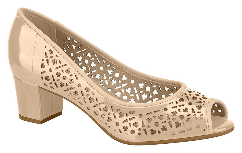 Beira Rio 4777.365-1258 Women Fashion Shoes Laser Cut in Painted Nude