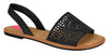 Modare 5445.101 Women Fashion Laser Cut Sandal in Black