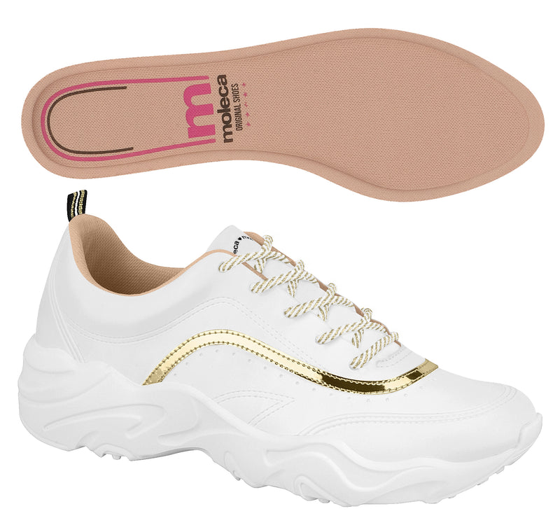 Moleca 5677.100 Women Fashion Sneaker in White