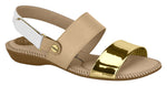 Modare 7025.347 Women Fashion Sandal in Beige Gold White