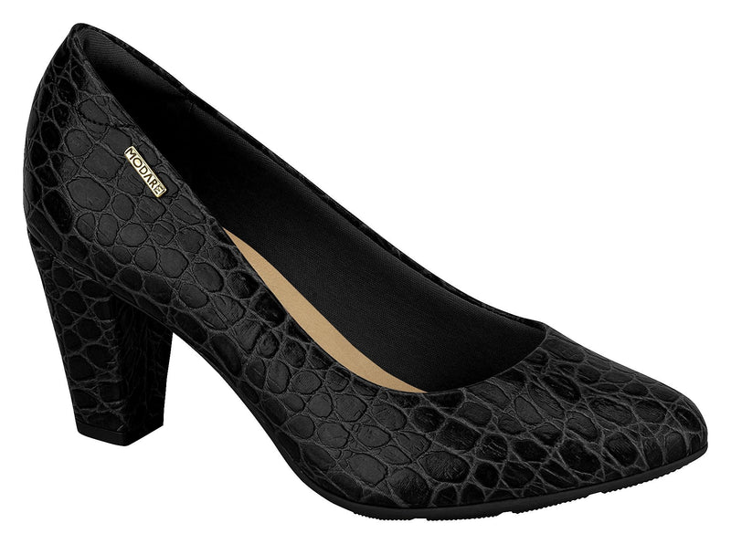 Modare 7305.100 Women Fashion Comfortable Innersole Shoe in Croco Black