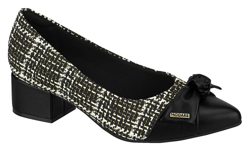 Modare 7340.102 Women Business Shoe Mid Heel in Black Tweed