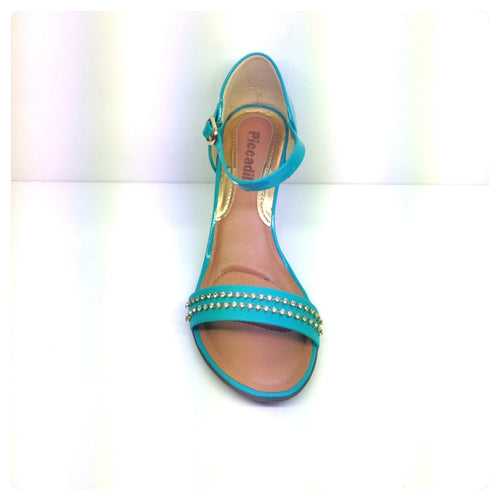 Piccadilly 801149-358 N Women Sandal Mid Heel Turquoise