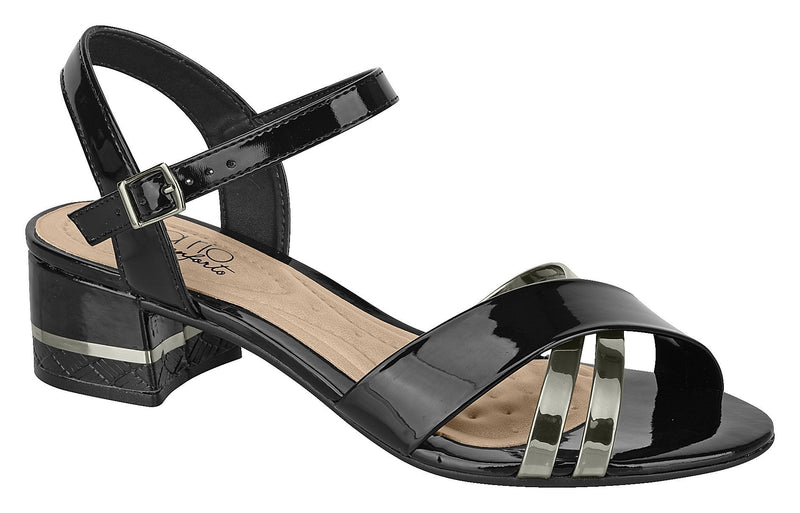 Beira Rio 8345.317-1348 Women Fashion Low Heel Summer Sandal Comfort in Black
